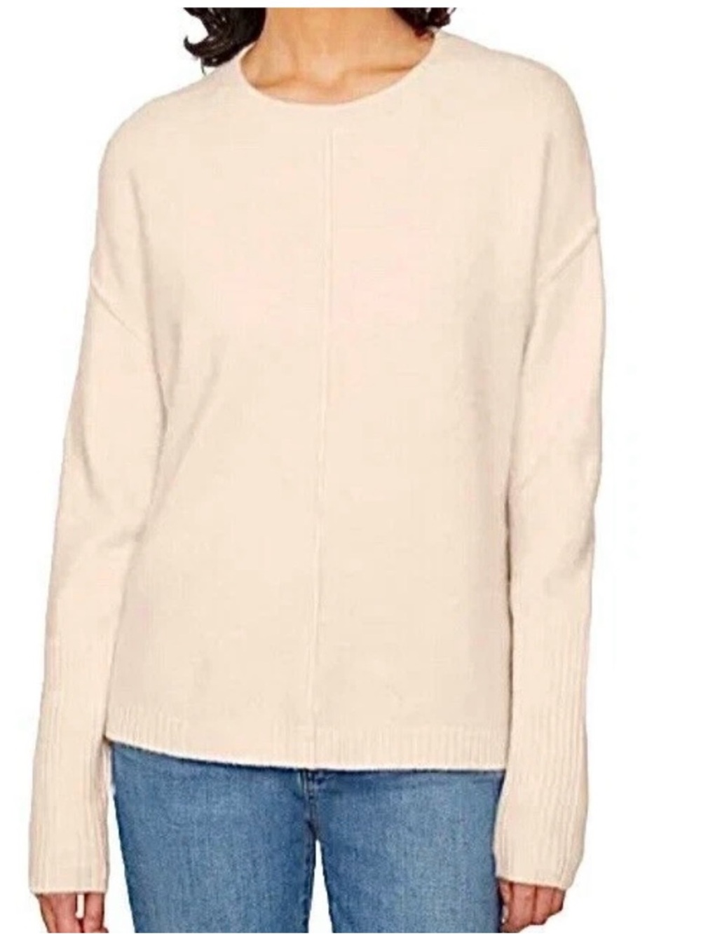 Legendary Outfitters Women's Crewneck Sweater in Cream Relaxed Fit Medium NWOT